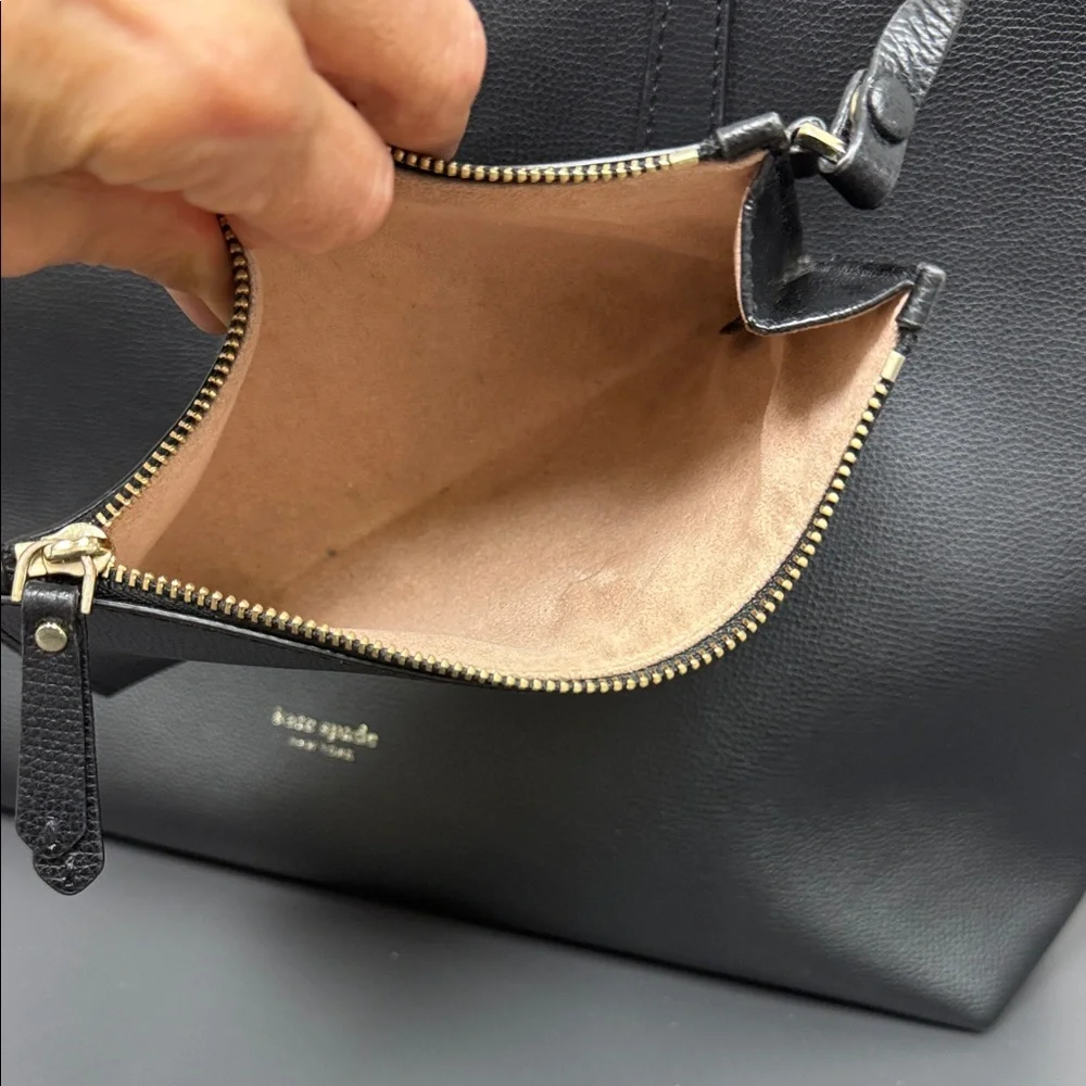 Kate Spade Charcoal Tote with Matching Pouch